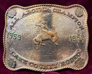 1959 Sterling 10K All Around Champion Buckle