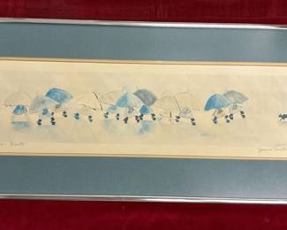 Jean Casterline Signed Print Boats