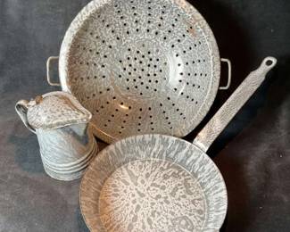 Gray Agate Enamelware