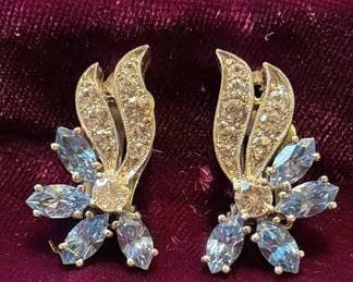 Sterling Quartz Clip Earrings