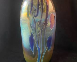 Irredescent Art Glass Vase