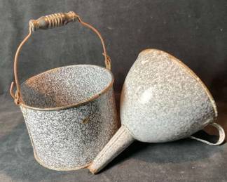 Enamelware Bucket Funnel