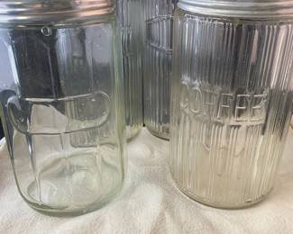 Vintage Hoosier Glass Canister Jars