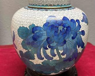 Chinese Cloisonne Ginger Jar