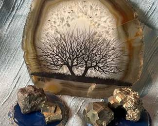 Geode Art Piece Pyrite