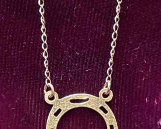 14k Gold Horseshoe Necklace