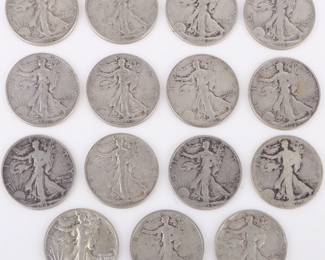 90% silver walking liberty coins