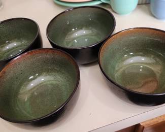4 Solano Green Life + Style Soup Cereal Bowls