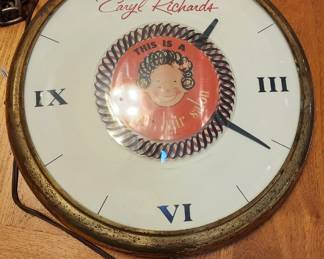 Caryl Richards Happy Hair Salon Pocket Watch Style Wall Clock Electric