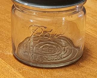 Vintage Ball Perfect Mason Jars With Old Zinc Lids half-pint jelly jar