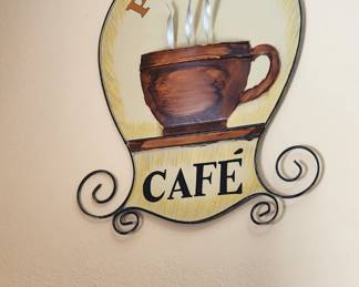 Metal Art Paris Cafe Sign