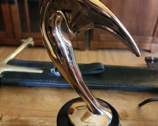 Vintage Gold Telly Award Winged Art Deco Holllywood Ready For Engraving Plate