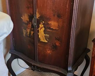 19th Century Rare French Hand Painted Cabinet