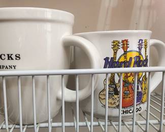 Starbucks & Chicago Hard Rock Coffee Cups