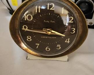 Vintage Westclox Wind Up BABY BEN Metal case Alarm Clock