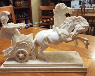 A. Santini Roman Chariot Statue