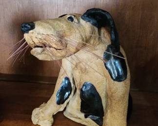 Signed Clay Art Dog