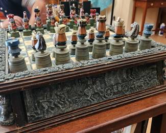 Mayan vs Spanish Conquistador chess set