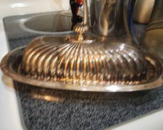Vintage Silver Plated Butter Dish