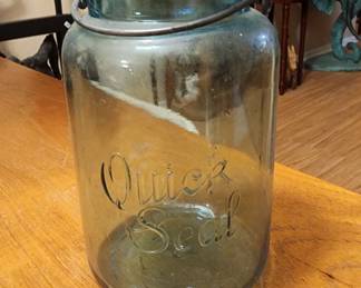 Quick Seal glass canning jar vintage