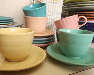 Fiesta Cup & Saucer - Multi Color Fiestaware