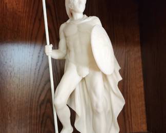 12.5" Greek Ares Warrior God Bonded Marble Statues