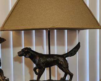 Hunting Dog Table Lamp Retriever English Irish Setter Rustic