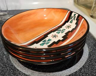 4 salad bowls Southwest by Tabletops Unlimited