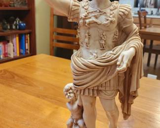 Vintage Caesar Italian figurine, Vtg Augusta of Prima Porta