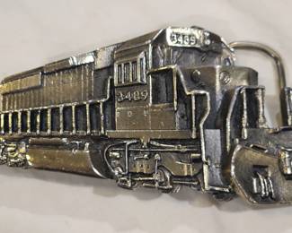 Vintage The Great American Buckle Co Chicago Belt Buckle 1980 Made in the USA Train Locomotive