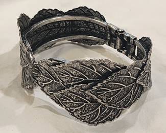 Metal Leaf Hinged Bracelet