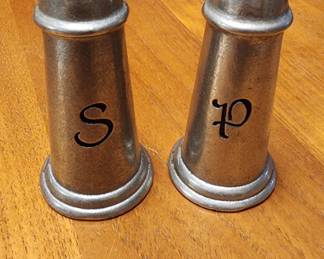 Pewter Salt and Pepper Shakers
