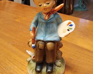 Erich Stauffer Little Bohemian Painter Figurine Porcelain U8543 Vintage Japan