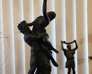 Large Standing Sculptured Poseidon Lamp