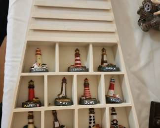 Lighthouse Monthly Advent Calendar, Drawer, Tiles, 12 Lighthouses