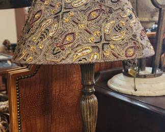 Lamp Sequin Shade PIER 1 Art Decor Table Top