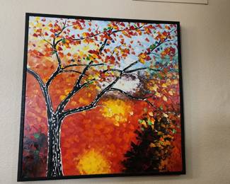 Original Colorful Tree of Life Painting Modern Multicolor Abstract Painting