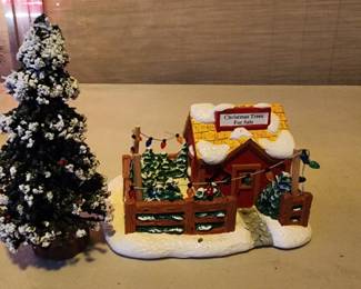 Christmas Tree Lot Lighted Porcelain Building Wee Crafts