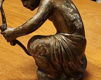 Brass Cherub Playing with Bow Topper to ?