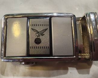 Silver Tone Dress Buckle Eagle and Soccer Ball