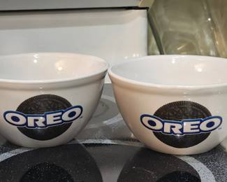 2 Pc Set Oreo Cookie Nabisco Cereal Ice Cream Snack Bowls