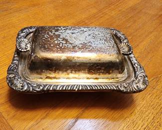 Silver Plated Butter Dish with Lid