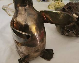 Vintage Silver Plated Penguin Paperweight