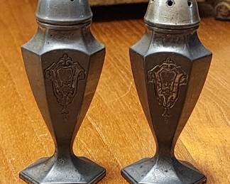 Vintage Pair Of Silver Plated Salt & Pepper Shakers
