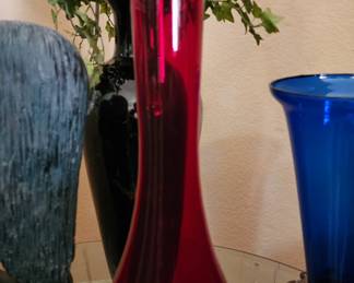 Tall Ruby Red pier 1 Vase