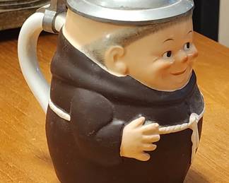 Vintage Goebel Friar Tuck Monk Figurine Tankard Stein 6.5" Germany