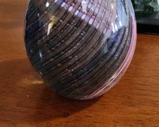 Murano Ferro & Lazzarini Art Glass Egg Paperweight