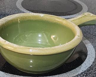 Vintage Green Hull Pottery Soup Crock