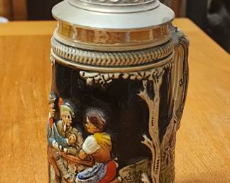 Western Germany Beer Stein, Stamped and Signed