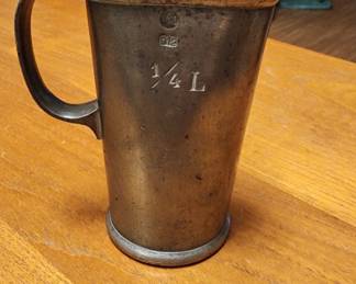 Germany PEWTER Apothecary Alcohol Measuring Cup